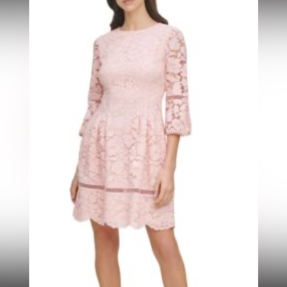 Vince Camuto Pink Lace Dress